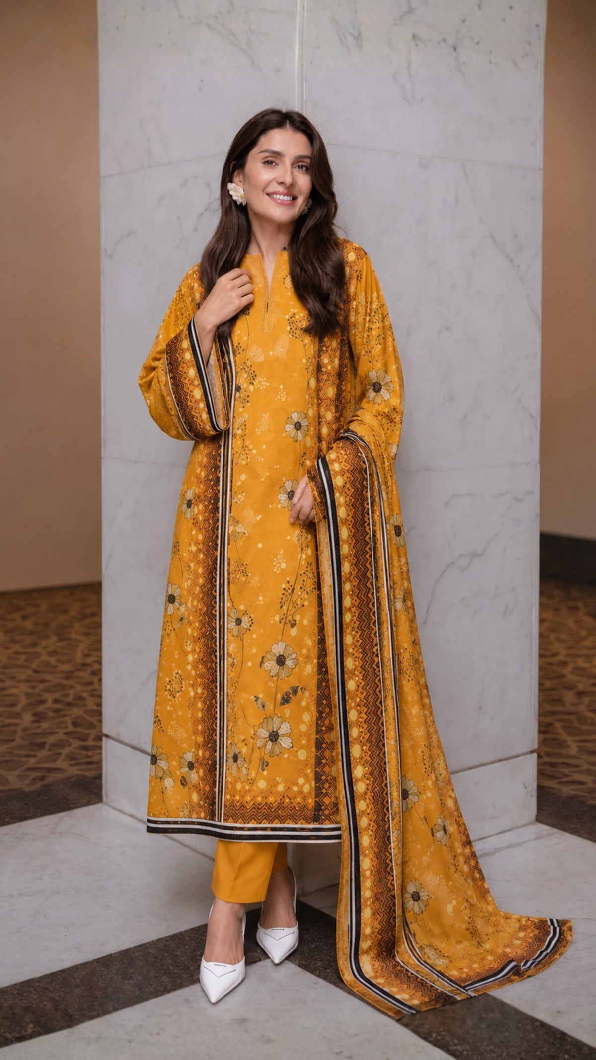 Bana Dora Premium Linen – 3PC Suit BD-L-5007