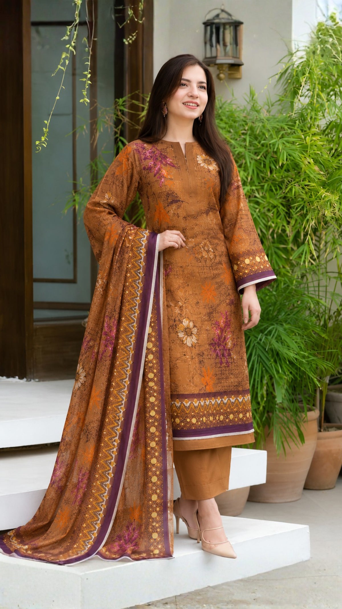 Bana Dora Premium Linen – 3PC Suit BD-L-5009
