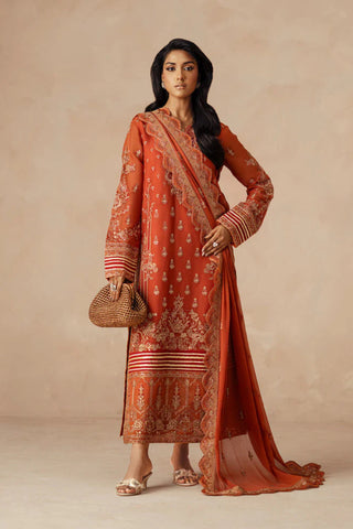 3PC Unstitched Festive Embroidered Suit