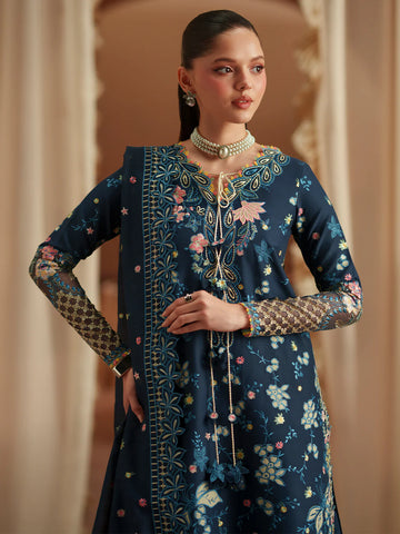 3PC Unstitched Festive Embroidered Suit