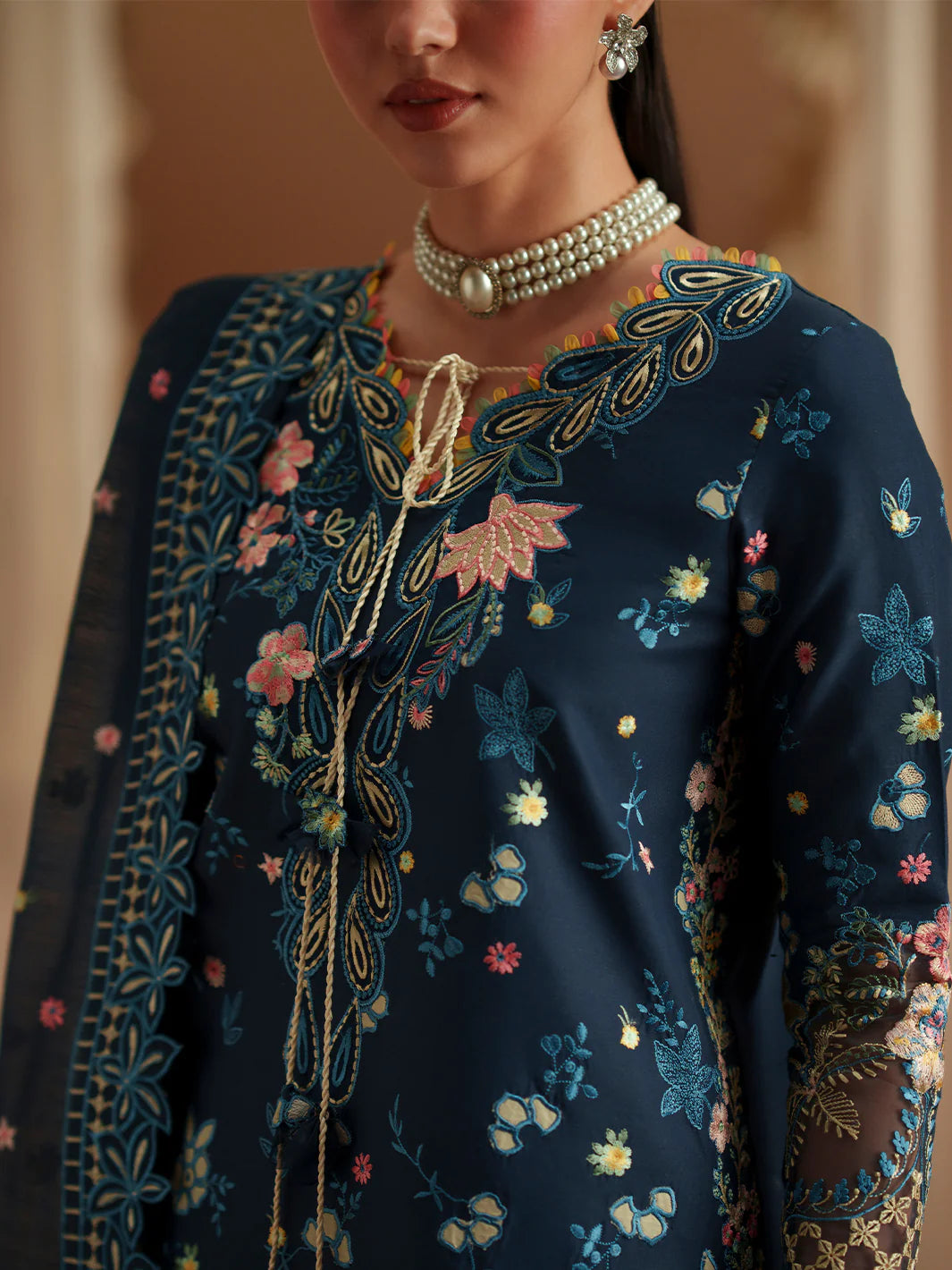 3PC Unstitched Festive Embroidered Suit