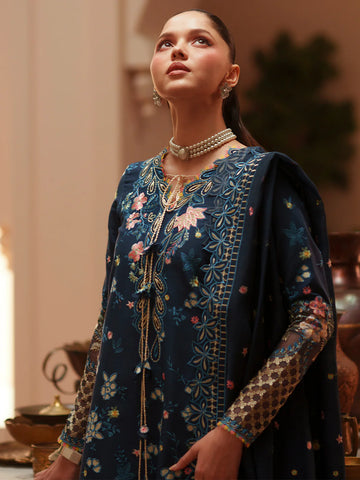 3PC Unstitched Festive Embroidered Suit