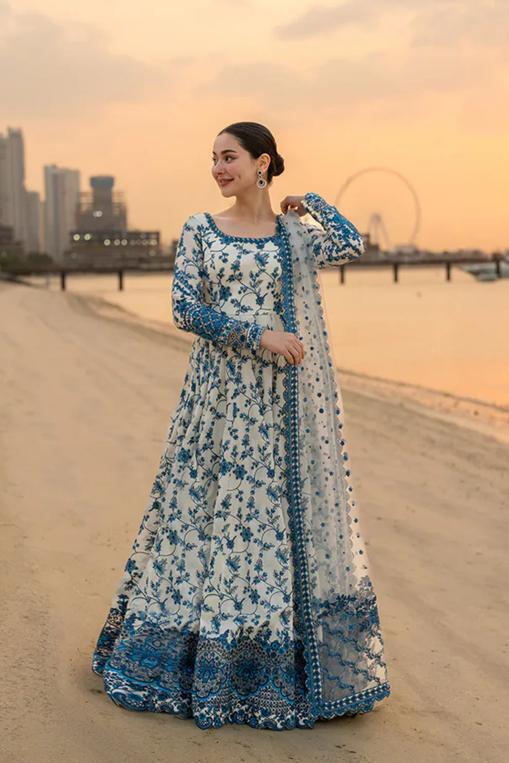 3PC Unstitched Festive Embroidered Suit