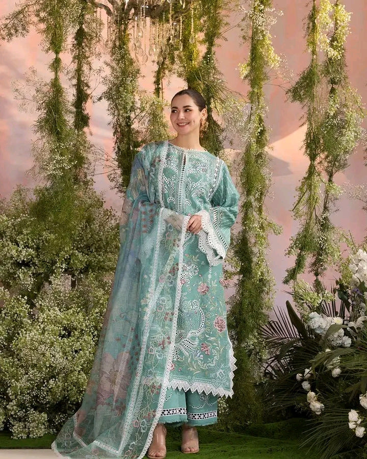 Premium Fancy Embroidery Lawn 3pc