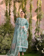 Premium Fancy Embroidery Lawn 3pc
