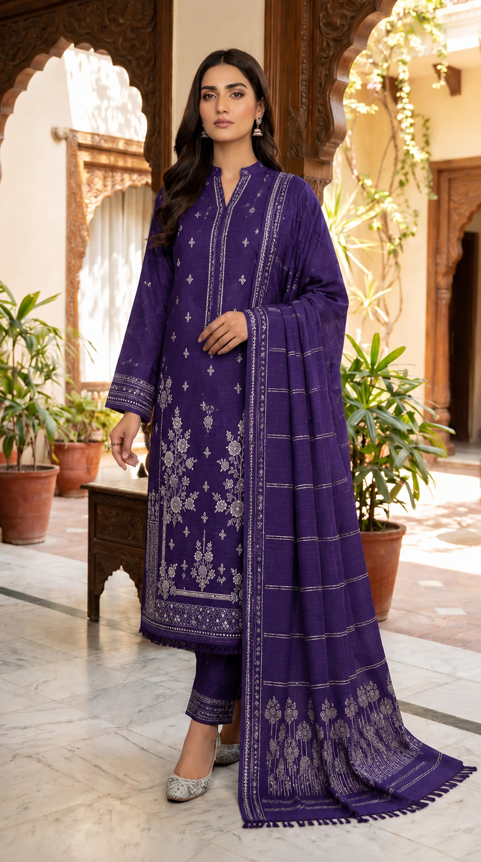 Bana Dora Premium Lawn – Embroidered 3PC Suit BD-5002