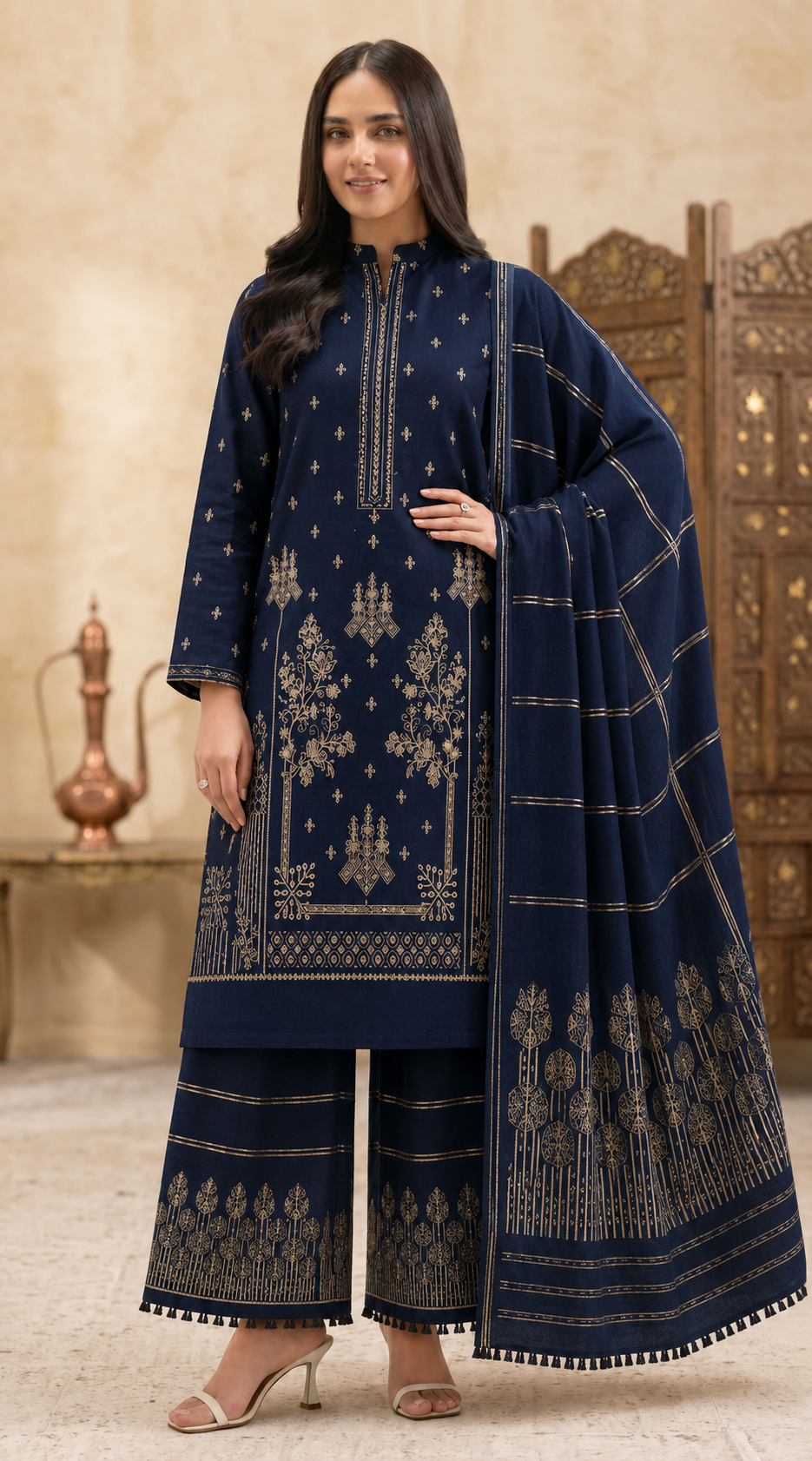 Bana Dora Premium Lawn – Embroidered 3PC Suit BD-5004