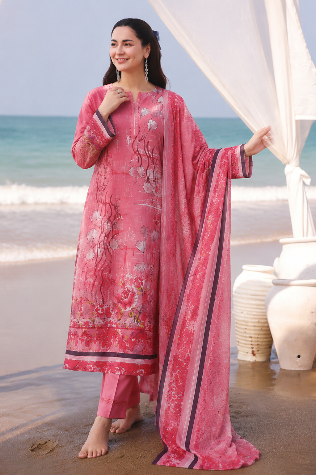 Bana Dora Premium Linen – 3PC Suit BD-L-5002