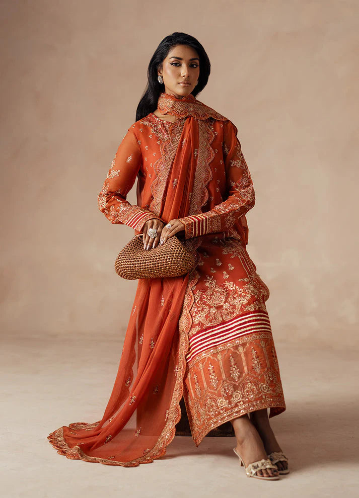 3PC Unstitched Festive Embroidered Suit