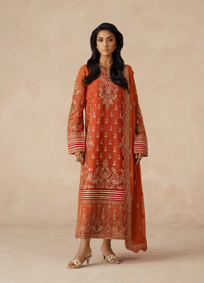 3PC Unstitched Festive Embroidered Suit