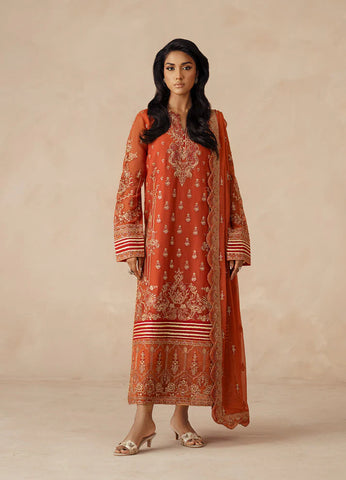 3PC Unstitched Festive Embroidered Suit