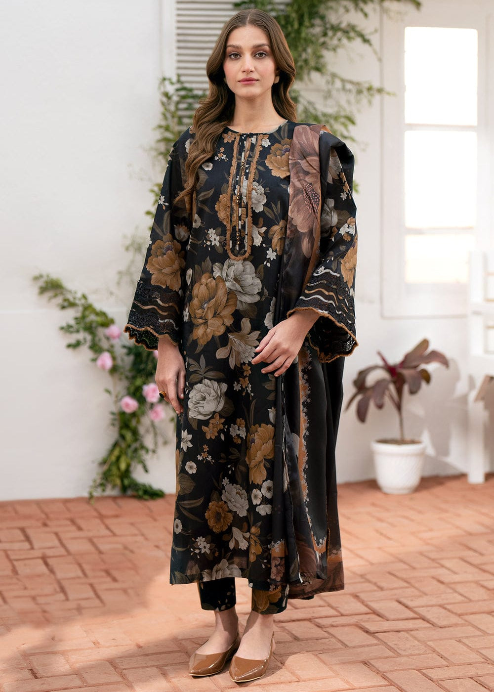 Premium Floral Printed Lawn 3PC