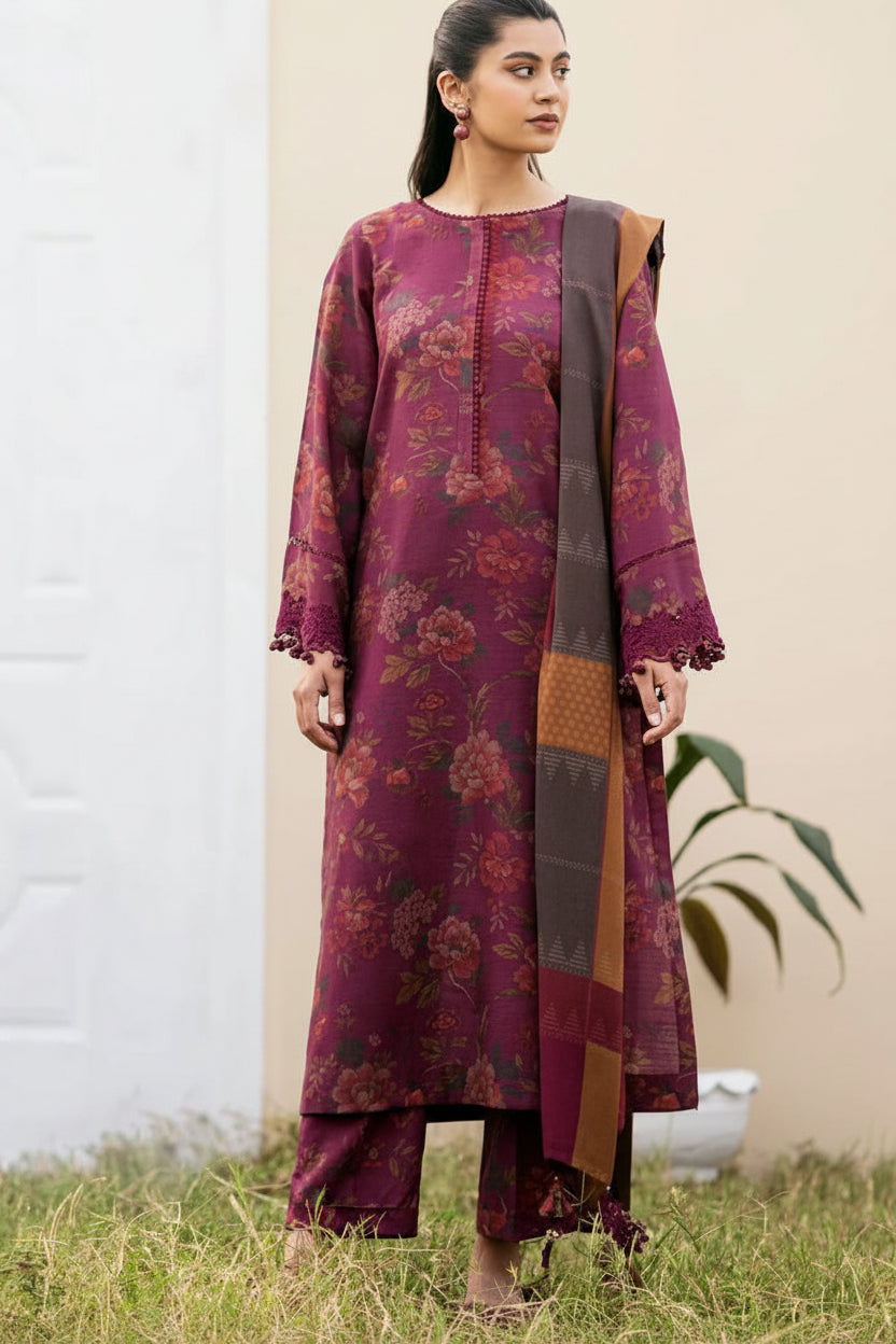 Premium Floral Printed Lawn 3PC
