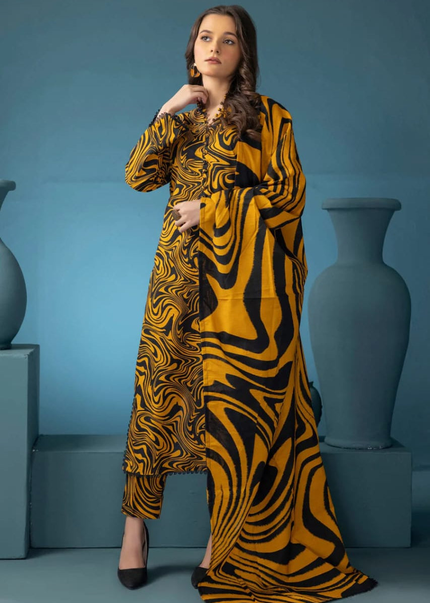 Premium Floral Printed Lawn 3PC