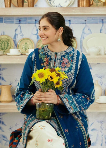 Premium Fancy Embroidery Lawn 3pc