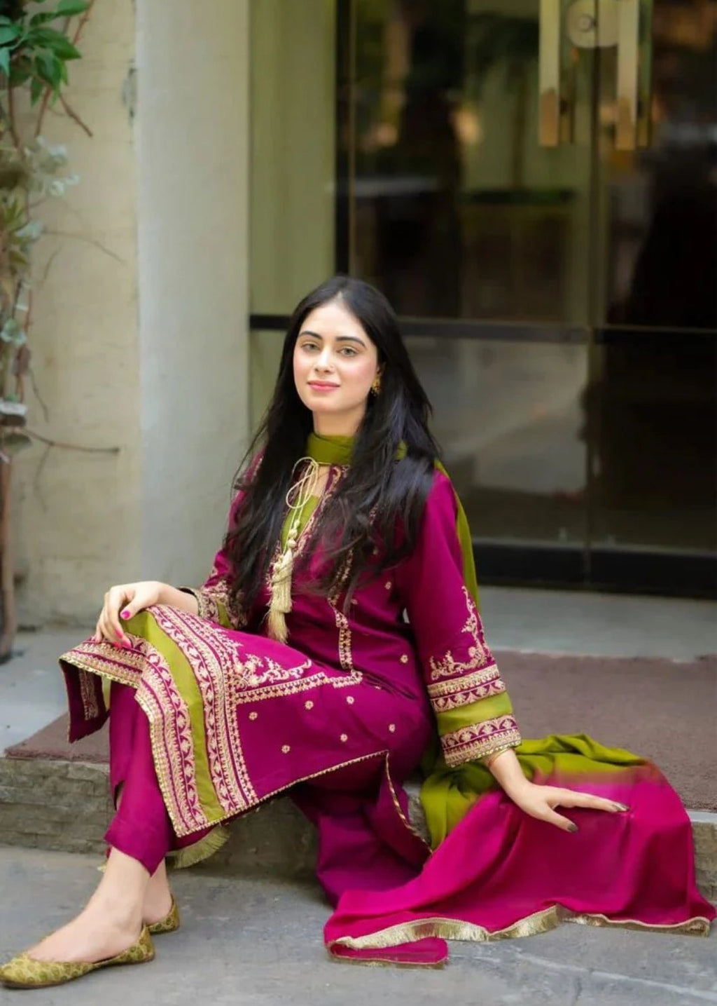 Premium Fancy Embroidery Lawn 3pc