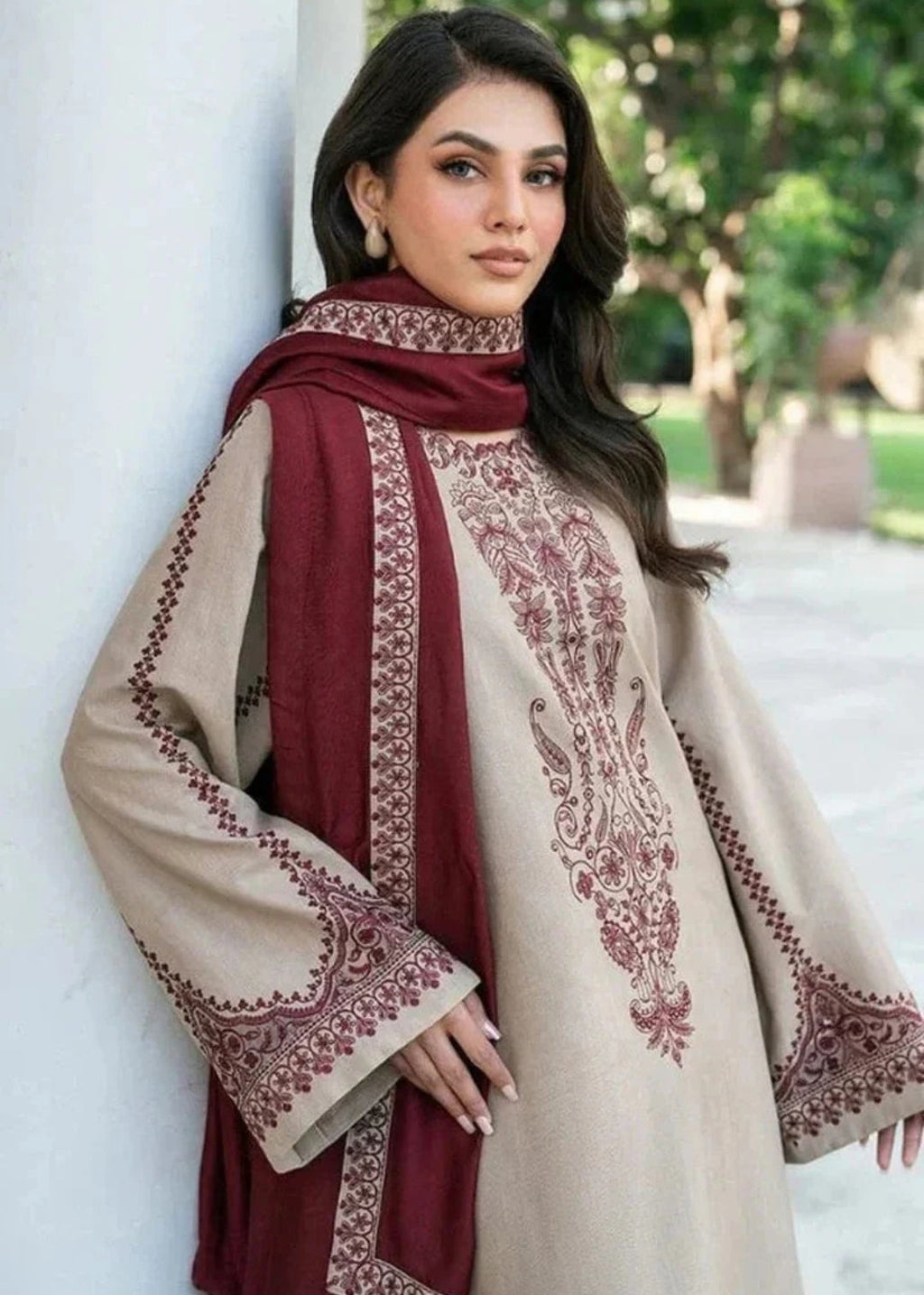 Premium Fancy Embroidery Lawn 3pc