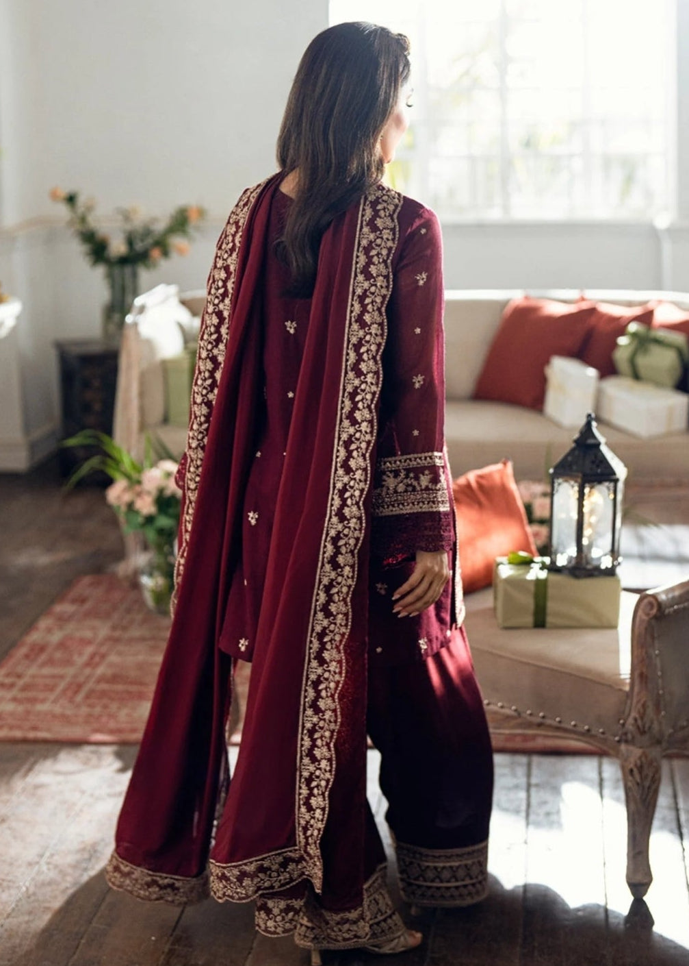 Premium Fancy Embroidery Lawn 3pc