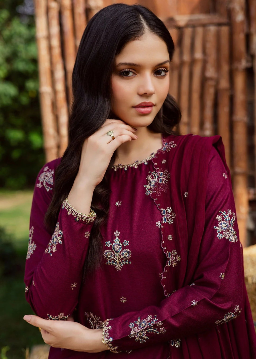 Premium Fancy Embroidery Lawn 3pc