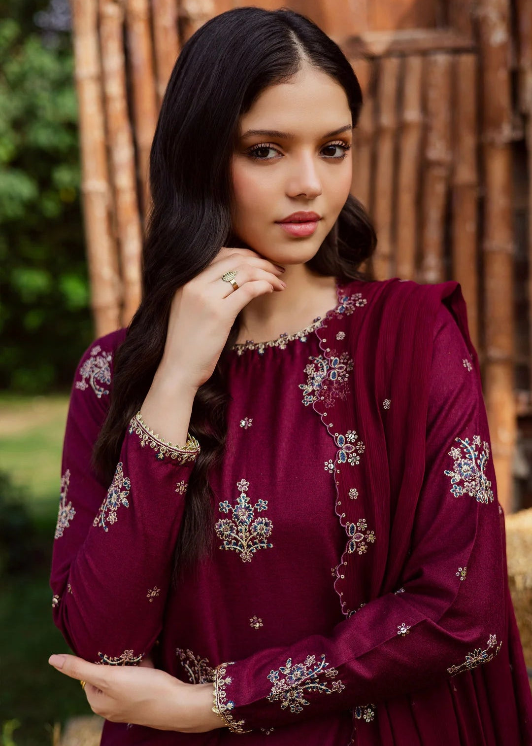 Premium Fancy Embroidery Lawn 3pc