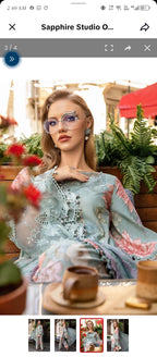Premium Fancy Embroidery Lawn 3pc