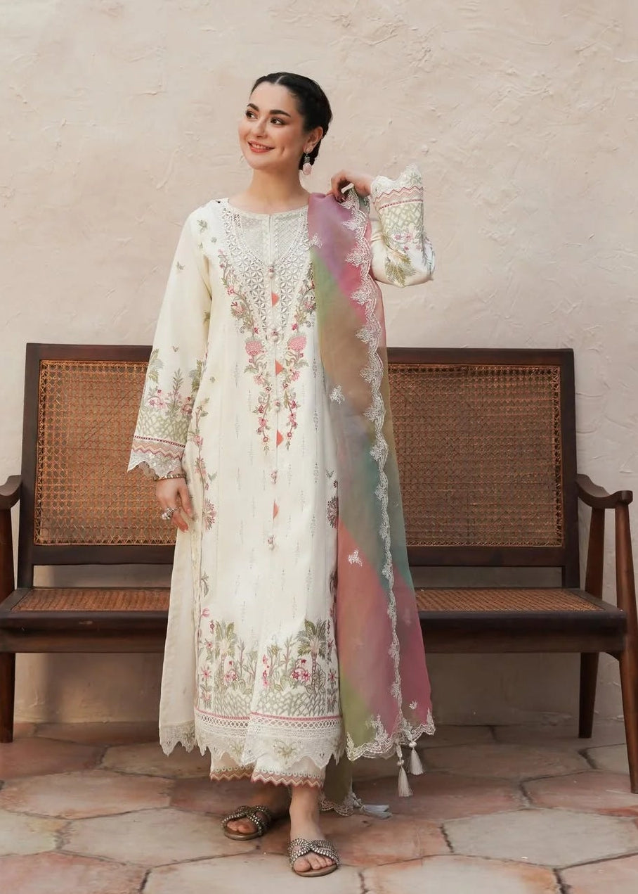 Premium Fancy Embroidery Lawn 3pc