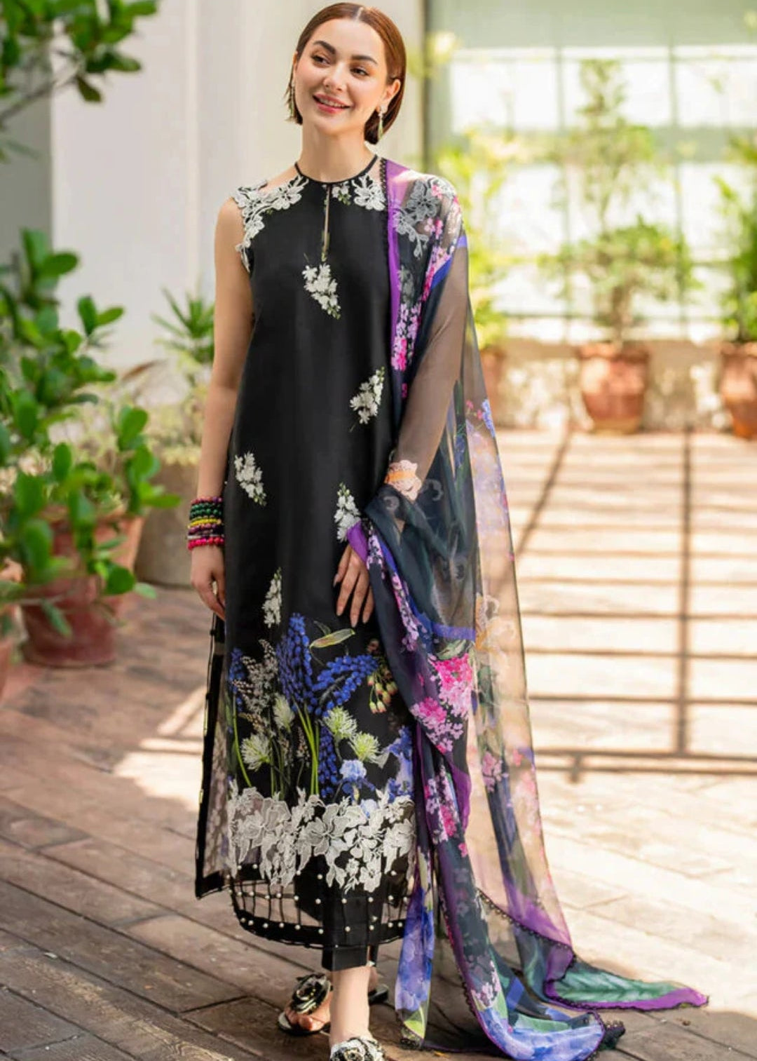 Premium Fancy Embroidery Lawn 3pc