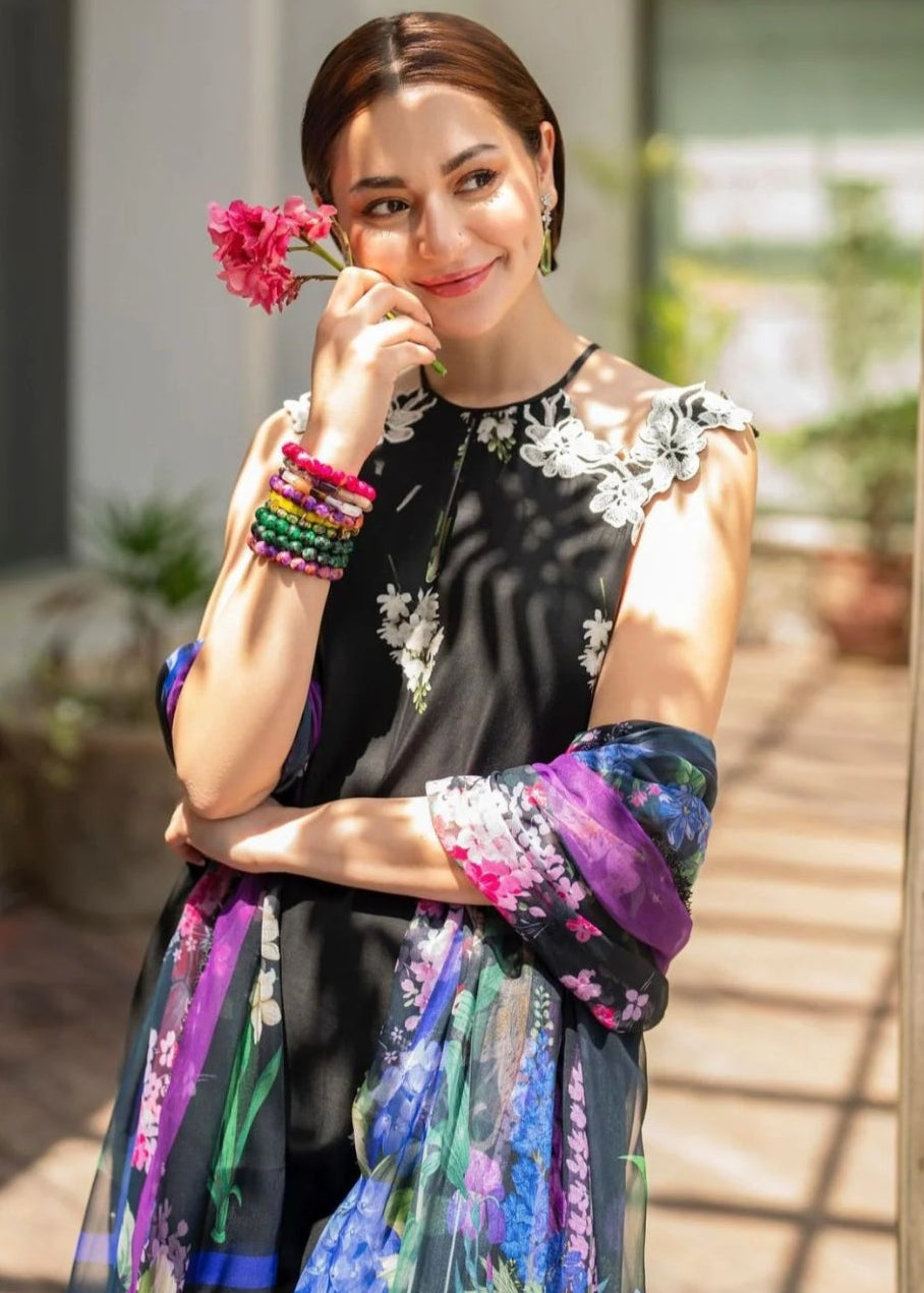 Premium Fancy Embroidery Lawn 3pc