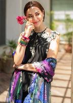 Premium Fancy Embroidery Lawn 3pc