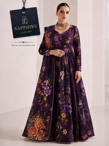 Bana Dora Premium Lawn – Sapphire 3PC Suit SL-5008