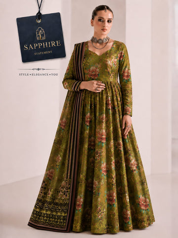 Bana Dora Premium Lawn – Sapphire 3PC Suit SL-5010