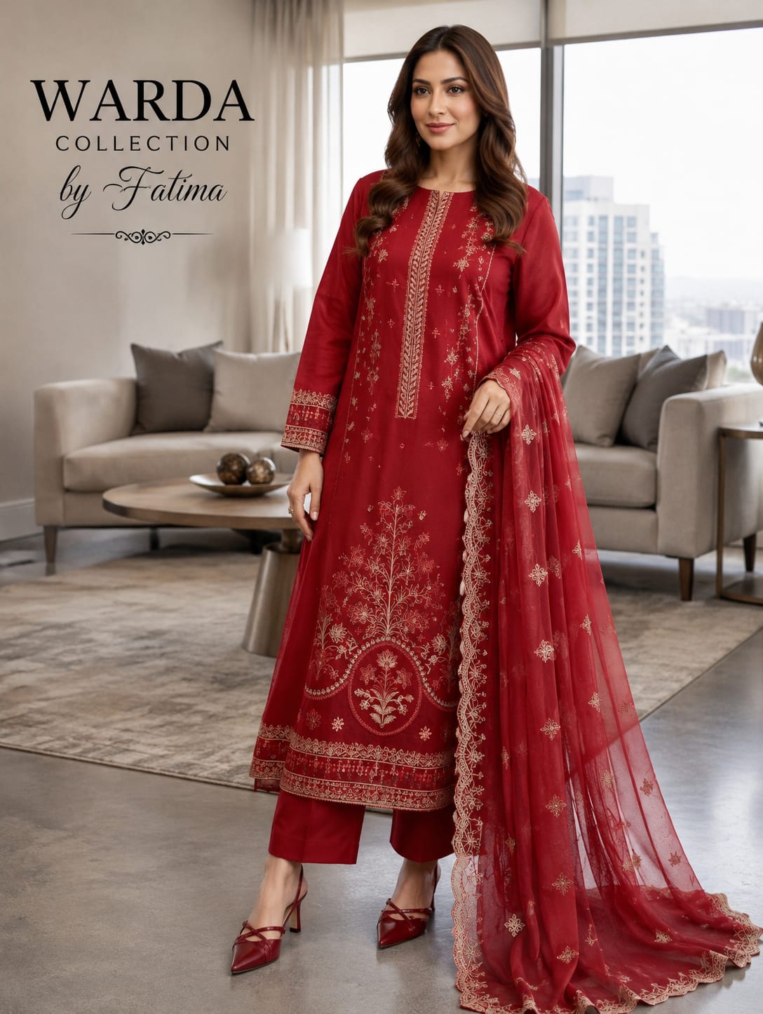 Bana Dora Premium Lawn – Full Embroidered 3PC Suit BDFE-5001