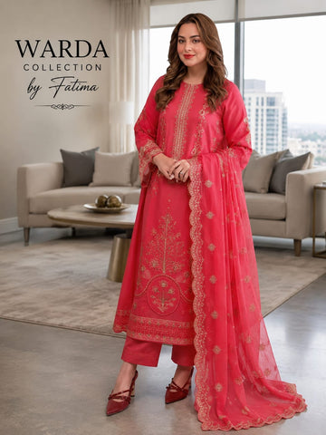 Bana Dora Premium Lawn – Full Embroidered 3PC Suit BDFE-5004