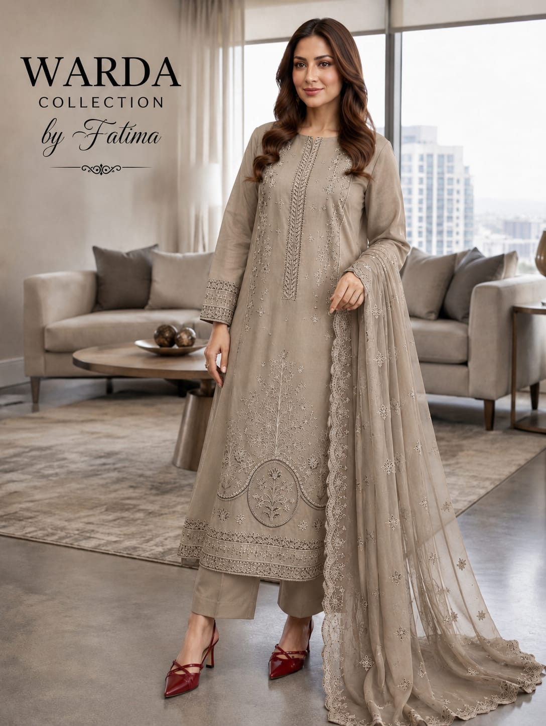 Bana Dora Premium Lawn – Full Embroidered 3PC Suit BDFE-5005