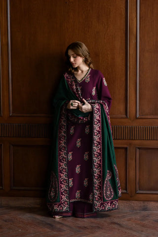 3PC Unstitched Festive Embroidered Suit