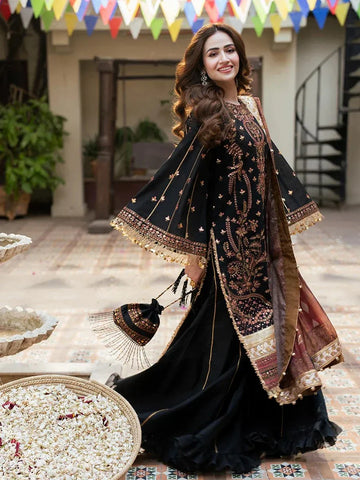 3PC Unstitched Festive Embroidered Suit