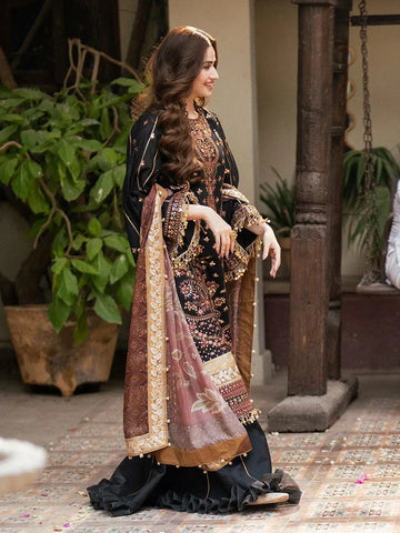 3PC Unstitched Festive Embroidered Suit