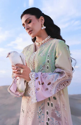3PC Unstitched Festive Embroidered Suit